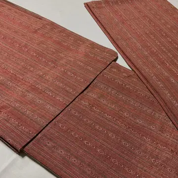 순수 실크 직 이중 기모노 홍도비색 간도 패턴