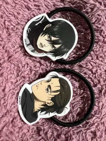 진격의 거인 엘렌 미카사 2개 머리끈