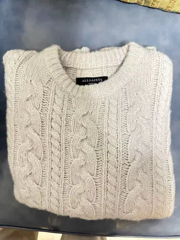 ALLSAINTS 케이블 니트 스웨터 M 라이트 베이지