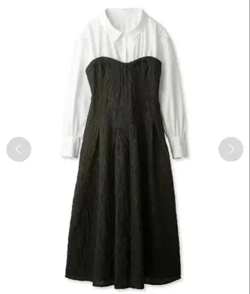 LILY BROWN 뷔스티에 도킹 원피스 블랙