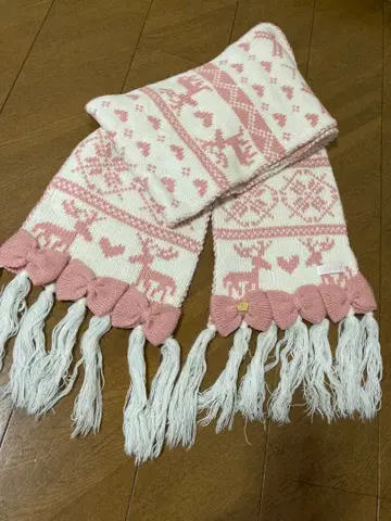 Liz Lisa 리본 포함 핑크 머플러