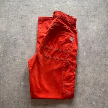 Wrangler 컬러 페인터 팬츠 워크 팬츠 여성용 W29 주황