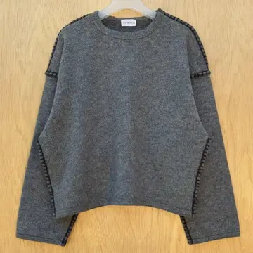 THE NEW HOUSE 스티치 풀오버 새상품급 그레이 상의