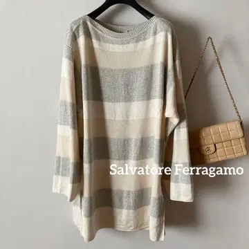 살바토레 페라가모 고급 울 윤기 니트 튜닉