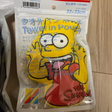 새상품 심슨 타월 파우치 훼미리마트 한정판