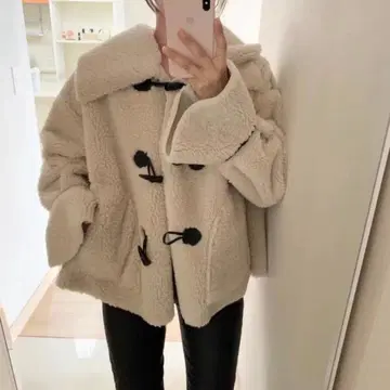 [ 새상품급 ] 보아 코트 베이지