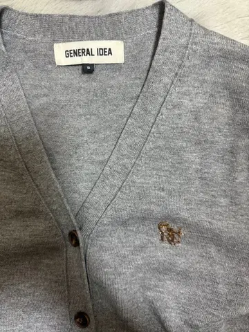 GENERAL IDEA 그레이 V넥 가디건 S