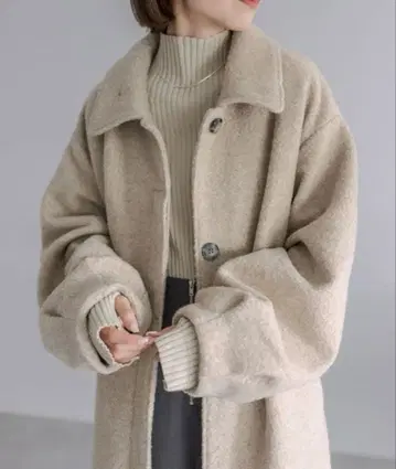 [ 몇 회 사용 ] mystic 스탠 칼라 롱 코트