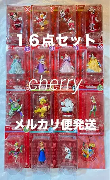 Happy 복권 디즈니 크리스마스 오너먼트 피규어 등 16점 세트
