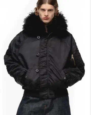 NO/FAITH STUDIOS ASTRO FUR BOMBER JACKET