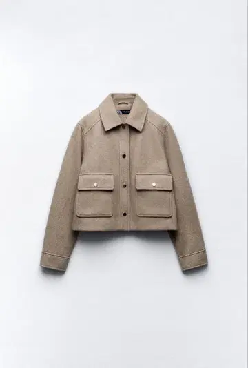 ZARA 소프트 숏 자켓 골든 브라운