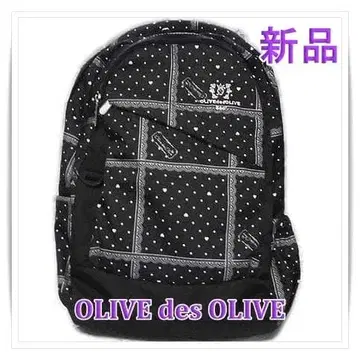 [새상품] 올리브 데 올리브 백팩 블랙 도트 & 레이스 프린트