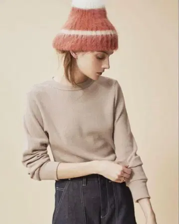 론 헤르만 서멀 크루넥 풀오버 베이지 와플 긴팔