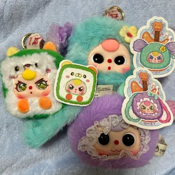 baby three 이어폰 케이스 키링 레어 눈 3개 세트