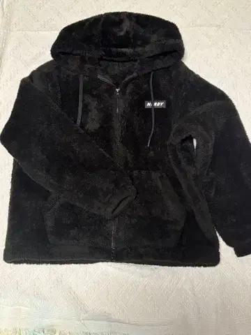 NERDY 플리스 자켓 블랙 L