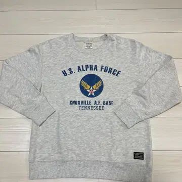 U.S. ALPHA FORCE 그레이 맨투맨 X-LARGE