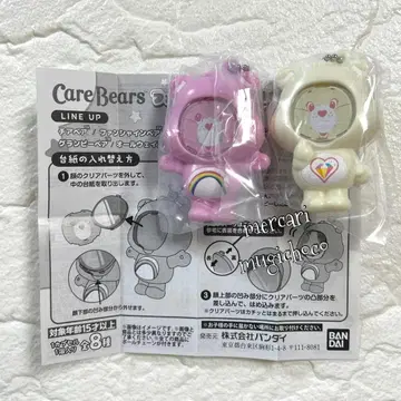 케어베어 사진 프레임 마스코트 치어베어 & 스파클 하트베어