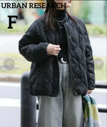 [새상품급] URBAN RESEARCH 코쿤 퀼팅 다운 블랙