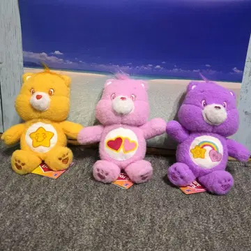 케어베어 양모 펠트풍 통통한 오테다마 봉제 인형 전종 세트