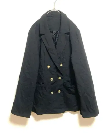 [ Louere 루엘레 ] 블랙 더블 브레스트 자켓 M