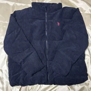 [ U.S. POLO ASSN. ] 코듀로이 패딩 자켓 블랙 3L