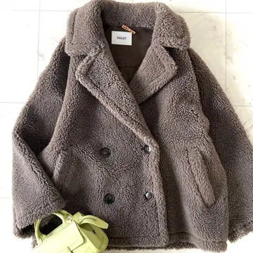 새상품급 클리닝 HAUNT 하운트 보아 코트 24AW