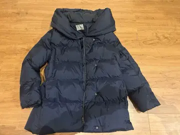 에프데 ef-de 볼륨 옷깃 다운 자켓 네이비