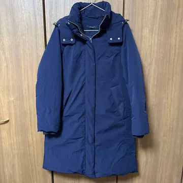 DANSKIN 후드 부착 네이비 롱 다운 자켓