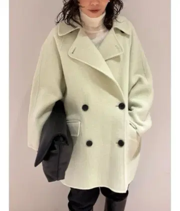 Mila Owen 라이트 그린 피 코트