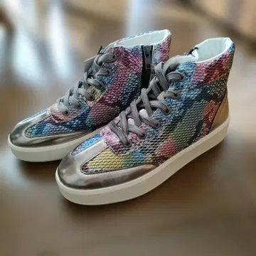 Desigaul 메탈릭 멀티 컬러 하이컷 스니커즈
