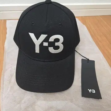 Y-3 로고 캡 블랙