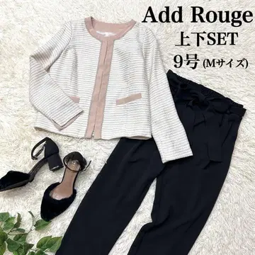 새상품급 애드루즈 상하의 셋업 노카라 자켓 트위드 입학식