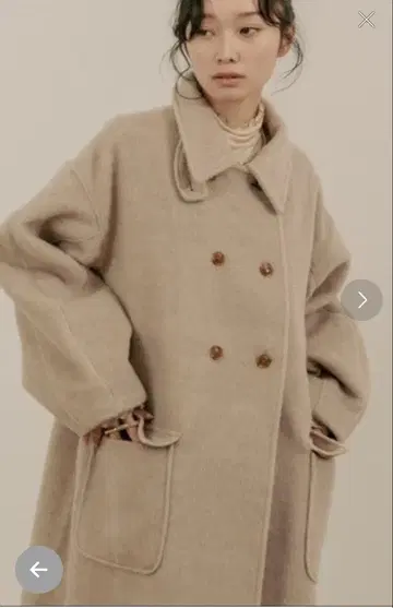 moi tytto 플랩 포켓 스탠드 카라 롱 코트