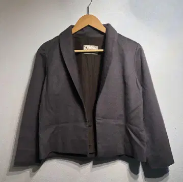 노카라 자켓 브라운 숏 기장 울 혼방 여성용 M 상당