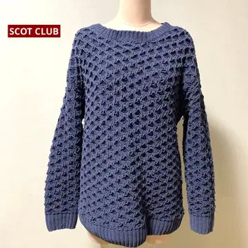 SCOT CLUB 울 혼방 부드러운 긴팔 니트