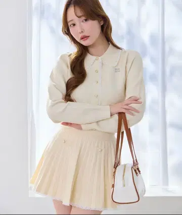 원 애프터 어나더 NICE CLAUP 폴로 옷깃 니트 셋업