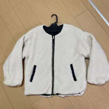 리버서블 다운 자켓 베이지 블랙