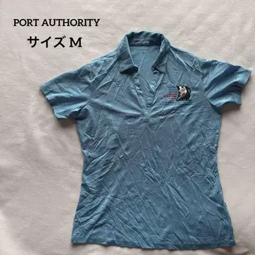 [레어] PORT AUTHORITY 티셔츠 M 스카이블루 블루 원포인트