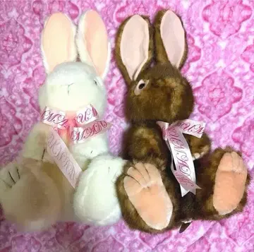 토끼 봉제 인형 세트 (화이트 브라운) 들토끼 포포 아루마도