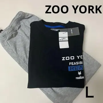 ZOO YORK 남성용 파자마 긴팔 롱 바지 L