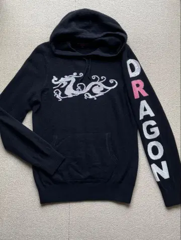 댄스 위드 드래곤 울 캐시미어 후드 부착 니트 스웨터 새상품급