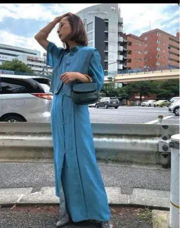 AMERI 반팔 원피스 차이나풍 M 블랙