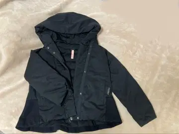 요소우 YOSOOU 블랙 후드 부착 다운 자켓