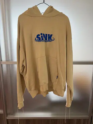 siNK 후드 부착 후드티 베이지