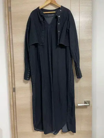 ESICA 에시카 블랙 데님 앙상블 2세트 원피스