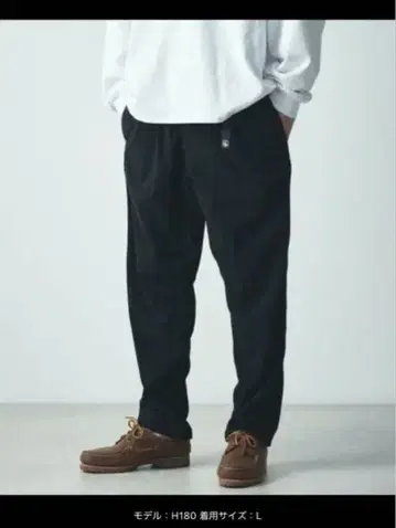 코듀로이 팬츠 테이퍼드 실루엣 블랙 L 사이즈 프릭스스토어