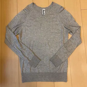 Bark 그레이 긴팔 라이트 니트 캐시미어 혼방 남성용