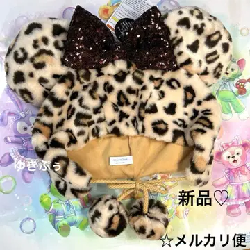 디즈니 미니 팬캡 레오파드 표범 무늬 브라운