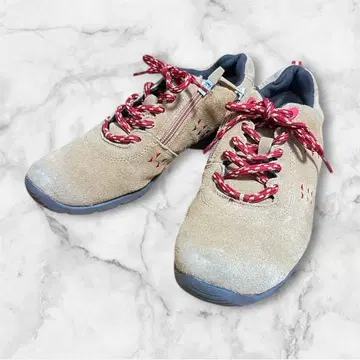 베이지 스웨이드 스니커즈 남녀 공용 24.5cm