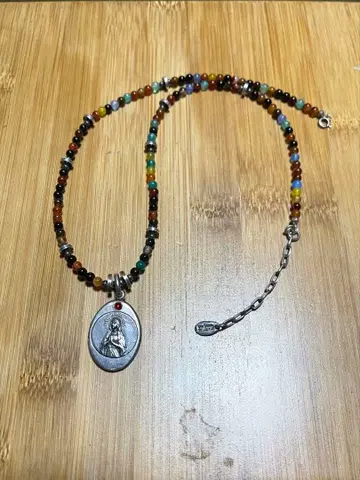 MARQUEE 마키 비즈 실버 목걸이 마리아 치바유스케